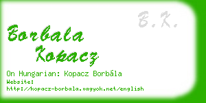 borbala kopacz business card