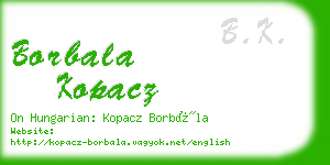 borbala kopacz business card